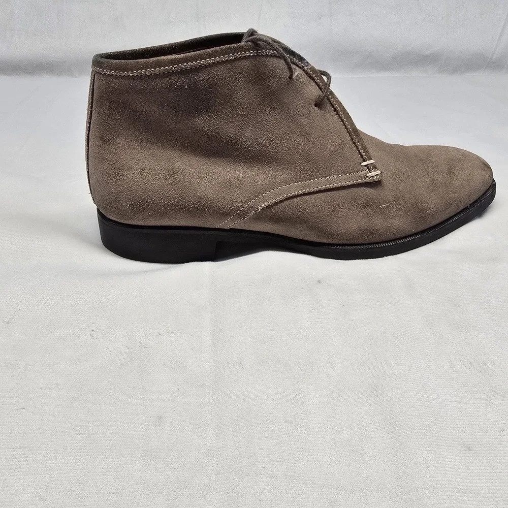 Di Bianco Suede Chukka Boots Men Size 8.5 Made In Italy Brown‎